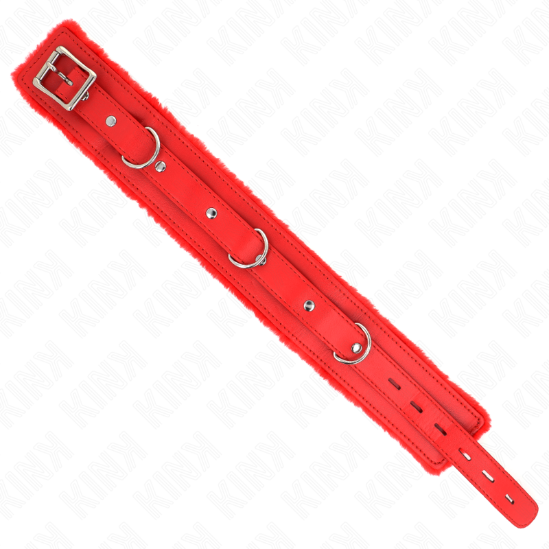Collare BDSM con Guinzaglio Kink — Regolabile, Rosso
