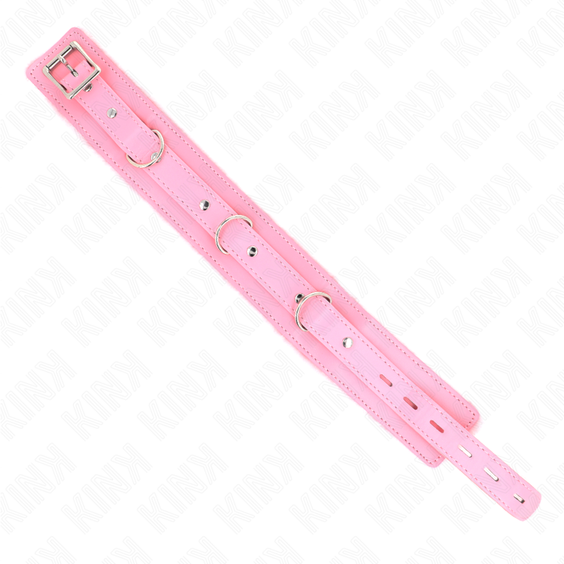 Collare BDSM con Guinzaglio Kink — Rosa, 36-42 cm