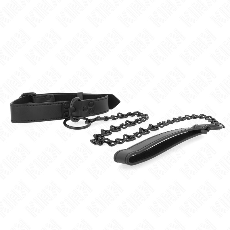 Collare BDSM con Guinzaglio Kink — Regolabile, 65 cm