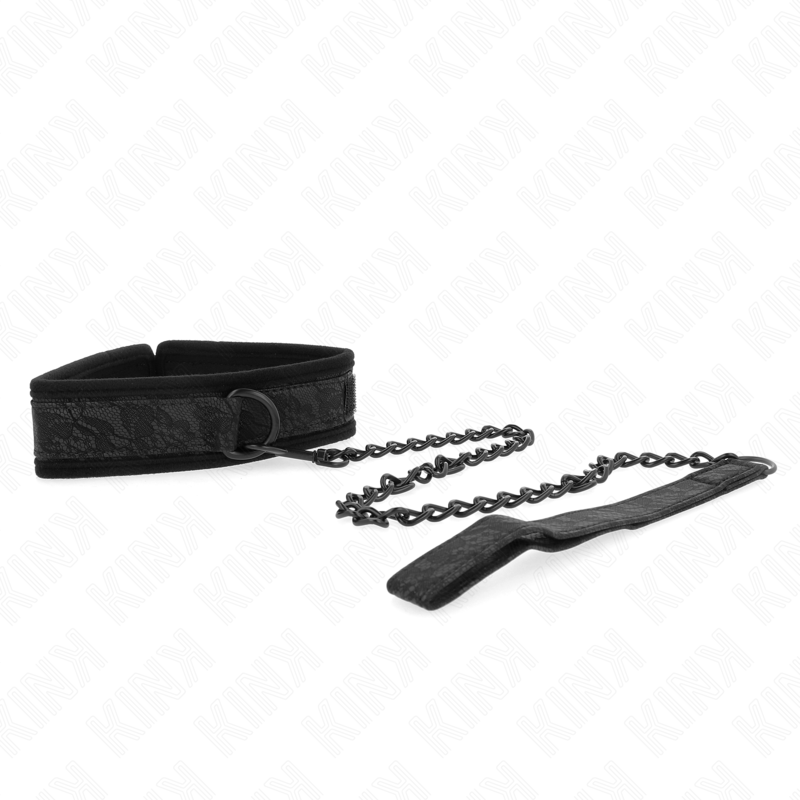 Collare BDSM con Guinzaglio Kink — Regolabile 34-54 cm