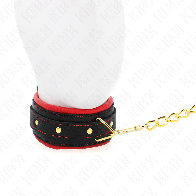 Collare BDSM con Guinzaglio Kink — Tessuto Regolabile 33-48 cm