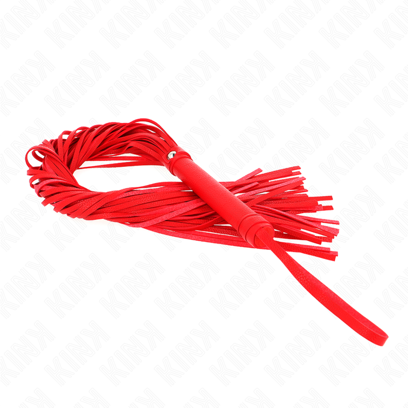Frusta BDSM Morbida Kink Impact & Touch — PVC Rosso, 70 cm