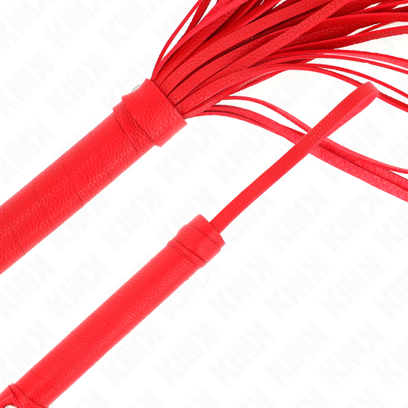 Frusta BDSM Morbida Kink Impact & Touch — PVC Rosso, 70 cm