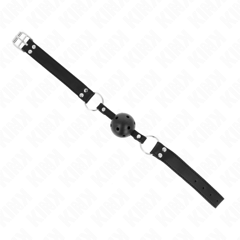 Bavaglio Sfera BDSM Kink — 4 cm, Regolabile, Nero