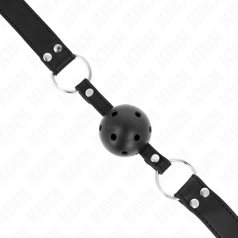 Bavaglio Sfera BDSM Kink — 4 cm, Regolabile, Nero