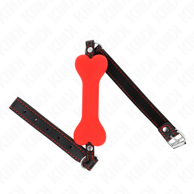 Bavaglio BDSM a Osso Kink — Rosso, 12 cm