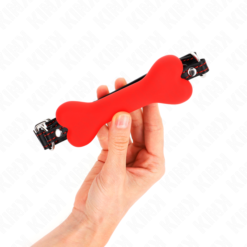 Bavaglio BDSM a Osso Kink — Rosso, 12 cm