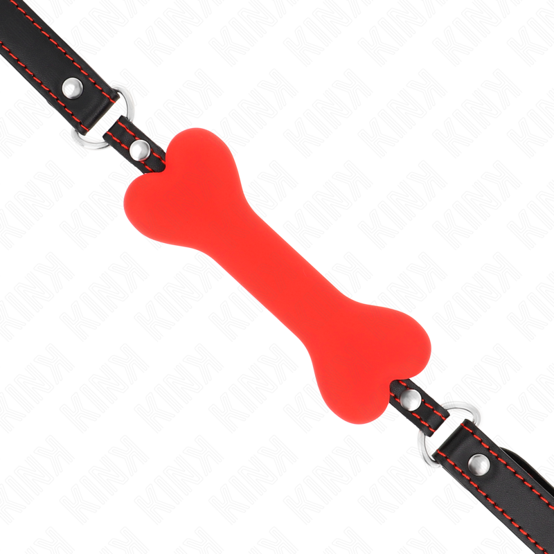 Bavaglio BDSM a Osso Kink — Rosso, 12 cm