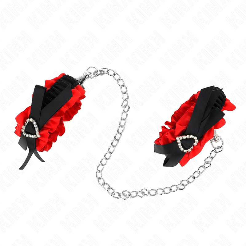 Manette BDSM in Pizzo Kink — Polsiere Regolabili 22-35 cm