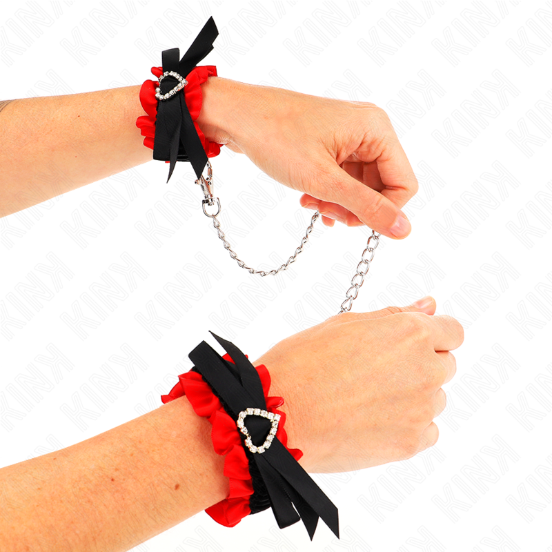 Manette BDSM in Pizzo Kink — Polsiere Regolabili 22-35 cm