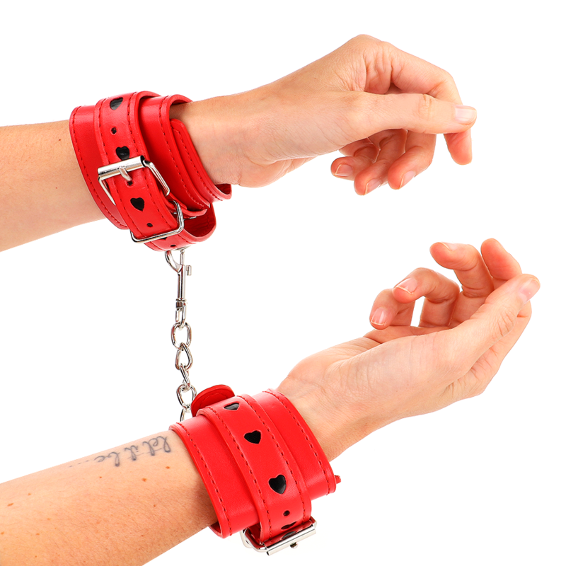 Manette BDSM Polso Kink — Regolabile, Intarsio Cuore