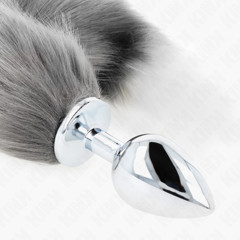 Plug Anale con Coda Sintetica Kink — Taglia L, 10 x 4 cm