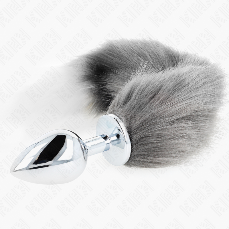 Plug Anale con Coda Sintetica Kink — Taglia L, 10 x 4 cm