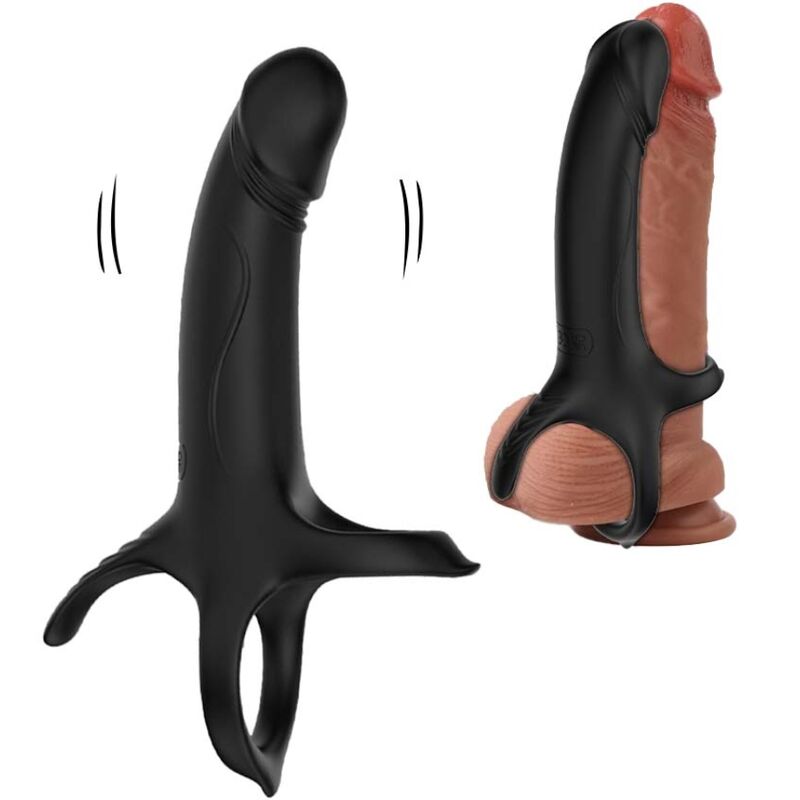 Anello Fallico Vibrante Armony — Silicone, 9 Modalità, Nero