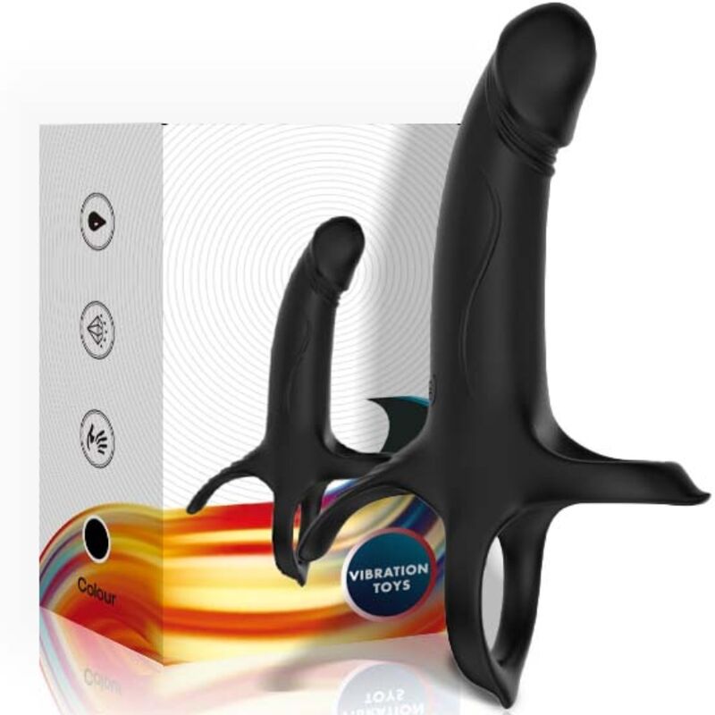 Anello Fallico Vibrante Armony — Silicone, 9 Modalità, Nero