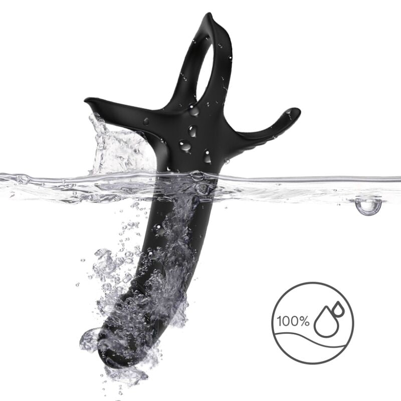 Anello Fallico Vibrante Armony — Silicone, 9 Modalità, Nero