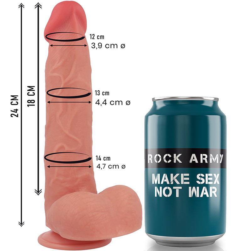 Dildo Realistico con Ventosa Rock Army Raptor — 24 cm