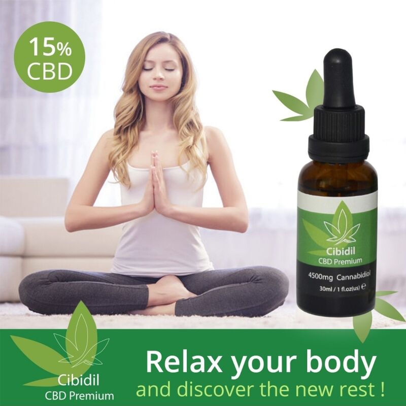 Olio CBD Rilassante 500 Cosmetics Cibidil — 15%, 30 ml