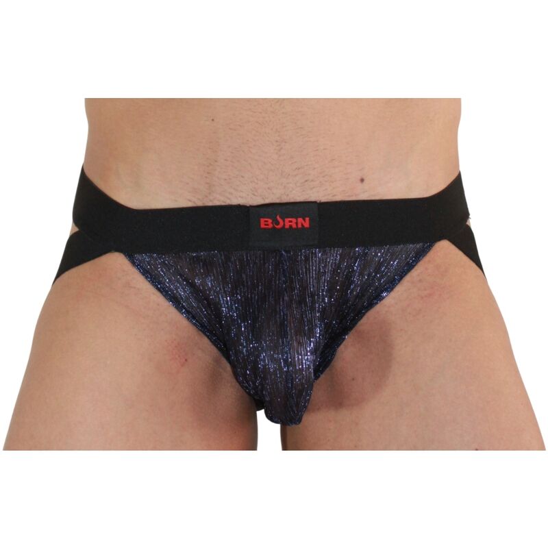 Jockstrap Uomo BURN 006 — Blu Lucido/Nero