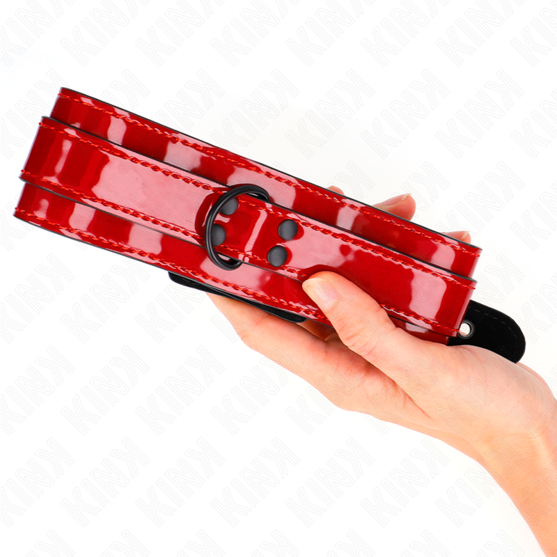 Collare BDSM Regolabile Kink — Bordeaux, 37,5-49,5 cm