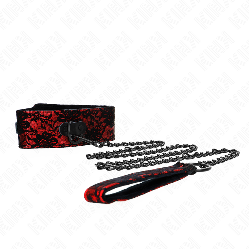 Collare BDSM con Cintura in Pelle Kink — 105 cm