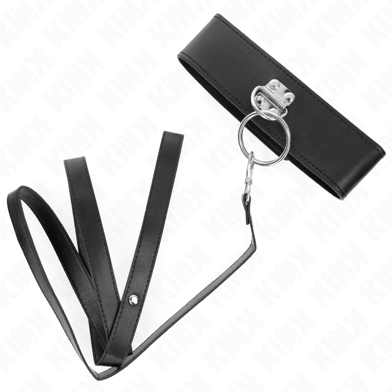 Collare BDSM con Guinzaglio Kink — Similpelle, 50 x 5 cm