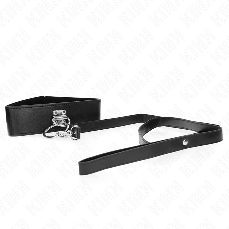 Collare BDSM con Guinzaglio Kink — Similpelle, 50 x 5 cm
