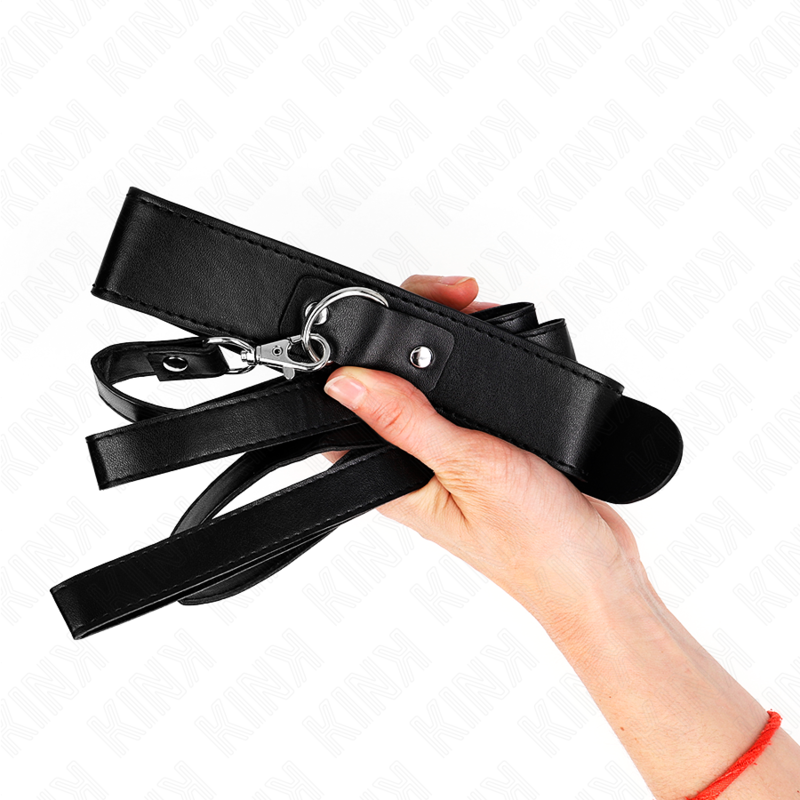 Collare BDSM con Cintura Kink — Regolabile, Nero