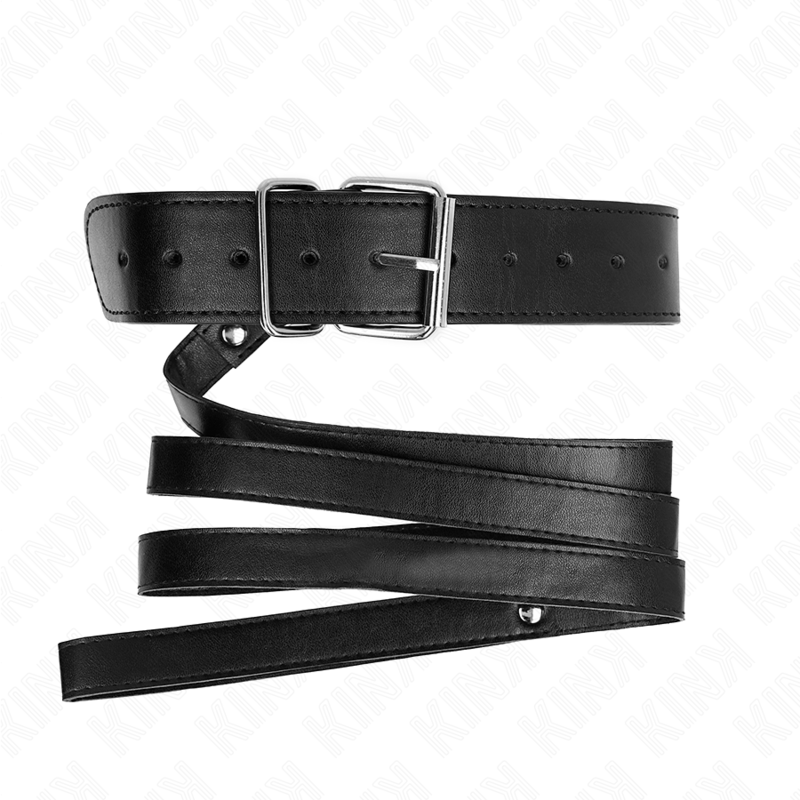 Collare BDSM con Cintura Kink — Regolabile, Nero