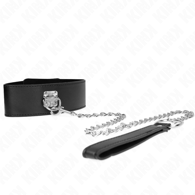 Collare BDSM con Cintura Regolabile Kink — Nero, 65 cm