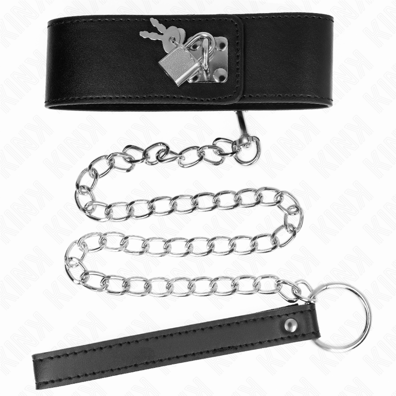 Collare BDSM con Cintura Regolabile Kink — Nero, 65 cm