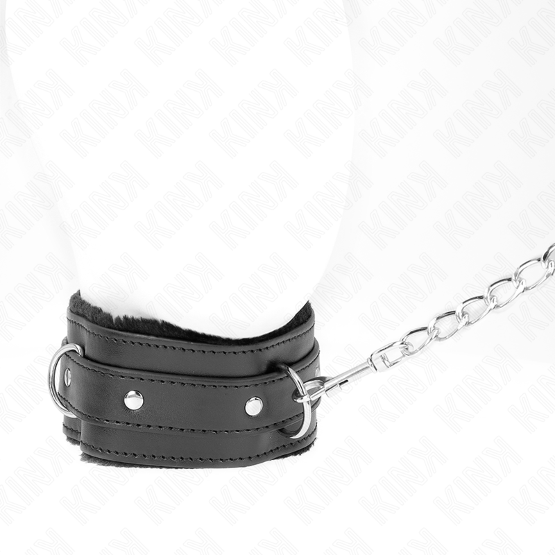 Collare BDSM con Guinzaglio Kink — Regolabile, Nero