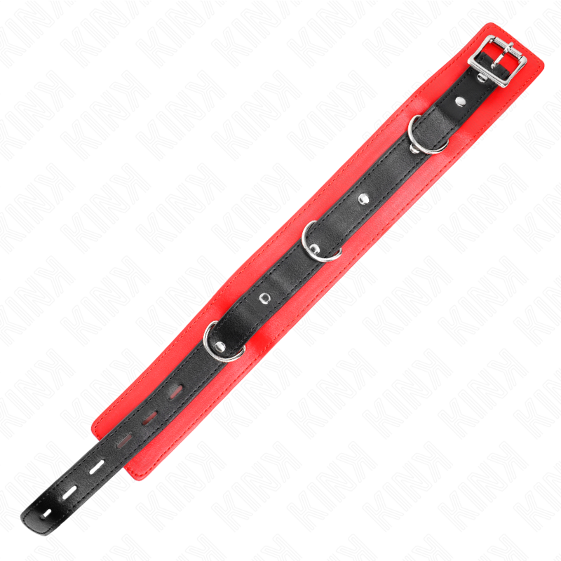 Collare BDSM con Cintura Kink — Rosso, 65 cm