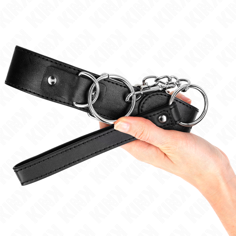 Collare BDSM con Guinzaglio Kink Base — Regolabile 36-43 cm