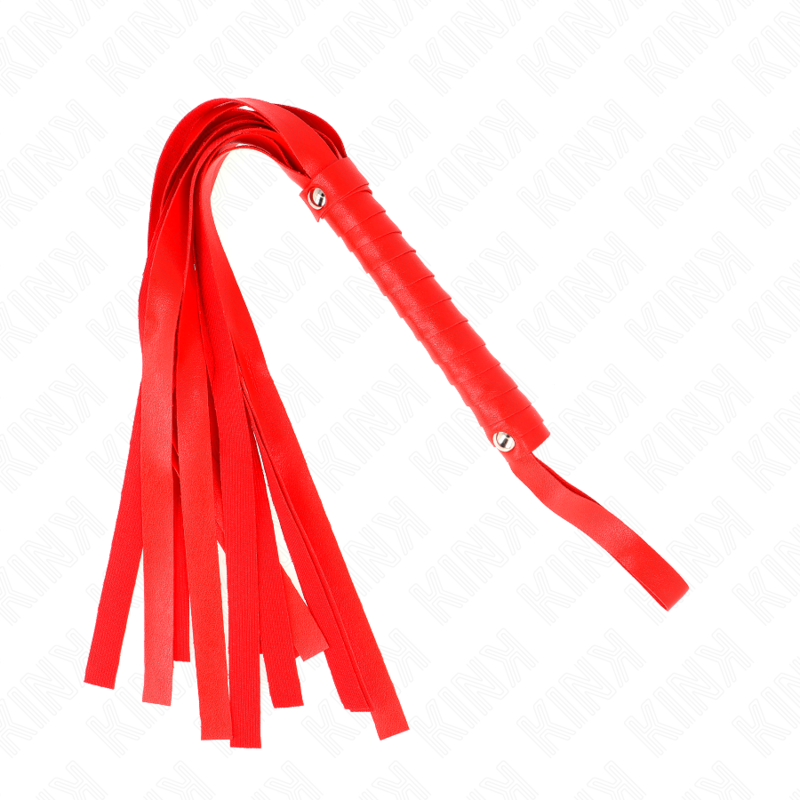 Frusta Bondage Coda Larga KINK Impact — 48,5 cm, Rossa