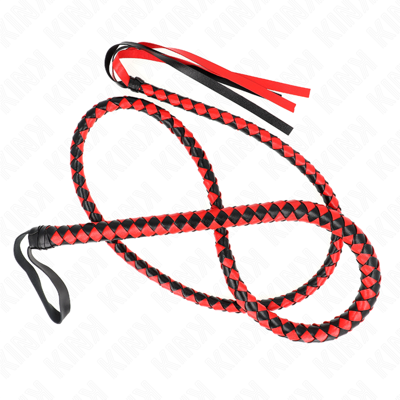 Frusta BDSM Lunga Kink Impact & Touch — 210 cm, Rossa