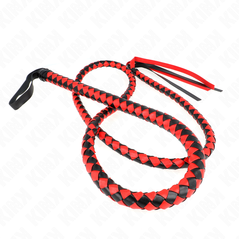 Frusta BDSM Lunga Kink Impact & Touch — 210 cm, Rossa