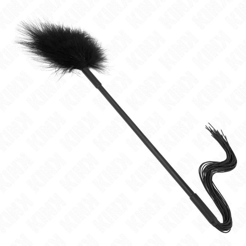 Frusta BDSM con Piume Kink — Silicone, 47 cm