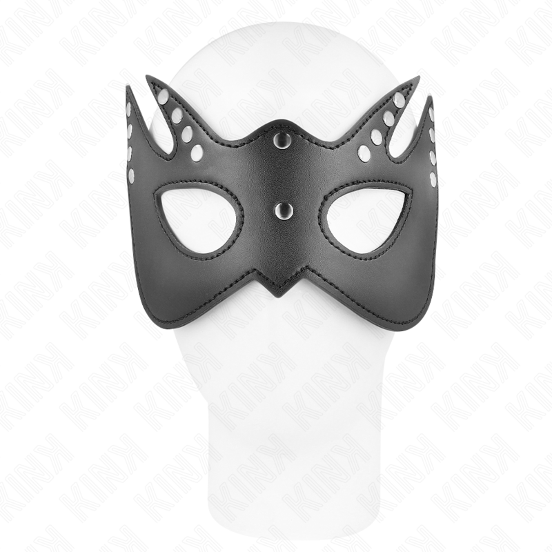 Benda per Occhi BDSM Kink Masked Allure — Maschera Pipistrello con Rivetti
