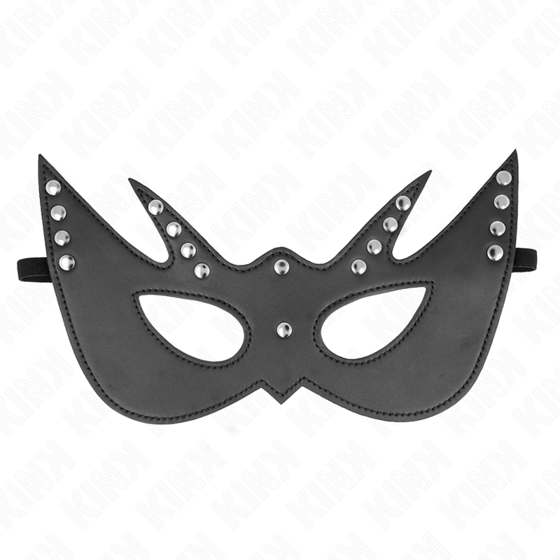 Benda per Occhi BDSM Kink Masked Allure — Maschera Pipistrello con Rivetti