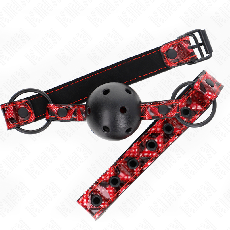 Gag Ball BDSM Kink Modello 2 — Regolabile, Palla 4.5 cm