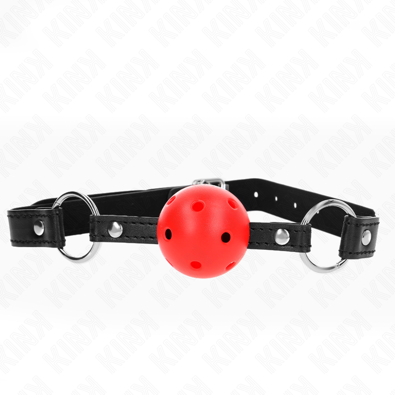Gag Ball BDSM Kink Palla Cava — Rossa, 4,5 cm