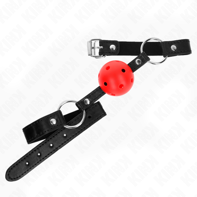 Gag Ball BDSM Kink Palla Cava — Rossa, 4,5 cm