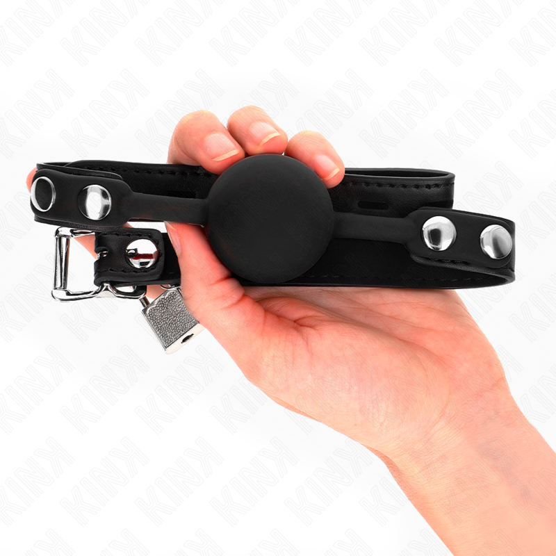 Gag Ball BDSM in Silicone Kink — 4 cm con Cinghia 60 cm