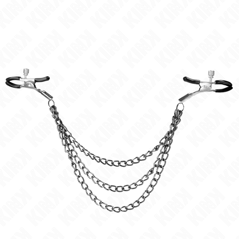 Pinze per Capezzoli con Catene KINK Nipple Grip — Set 3 Catene