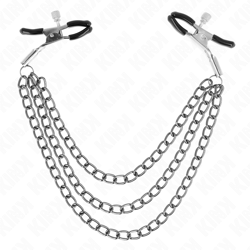 Pinze per Capezzoli con Catene KINK Nipple Grip — Set 3 Catene