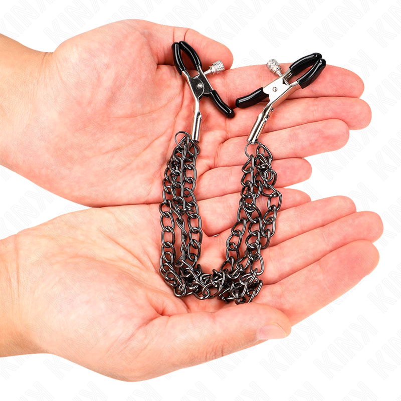 Pinze per Capezzoli con Catene KINK Nipple Grip — Set 3 Catene