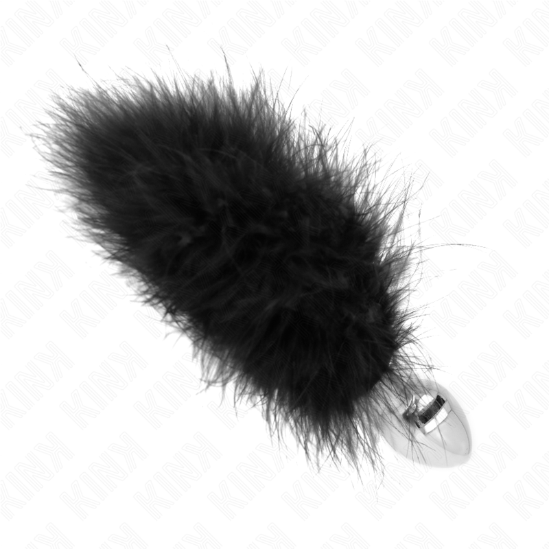 Plug Anale con Piuma Kink — Acciaio Inox 11 cm