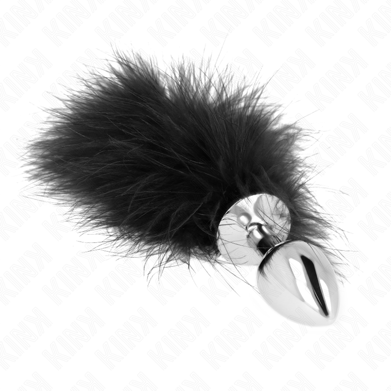 Plug Anale con Piuma Kink — Acciaio Inox 11 cm