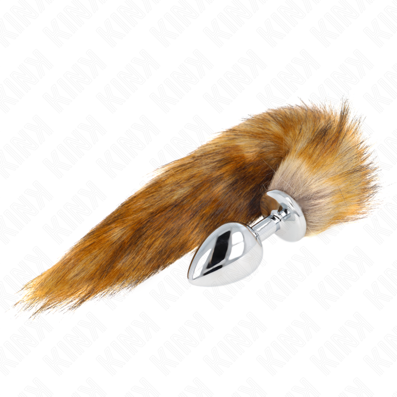 Plug Anale con Coda Sintetica Kink — Taglia L, 10 x 4 cm